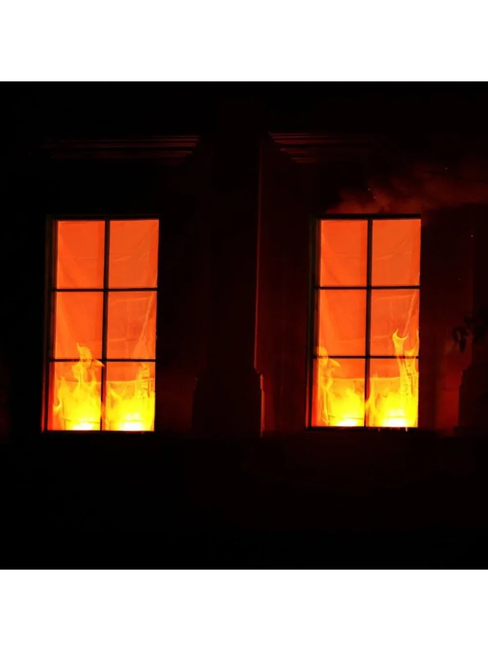 Halloween Fire Projector for Windows | Spooky House Decor & Party Decorations